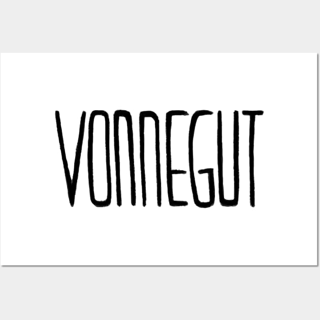 American Writer, Kurt Vonnegut Wall Art by badlydrawnbabe